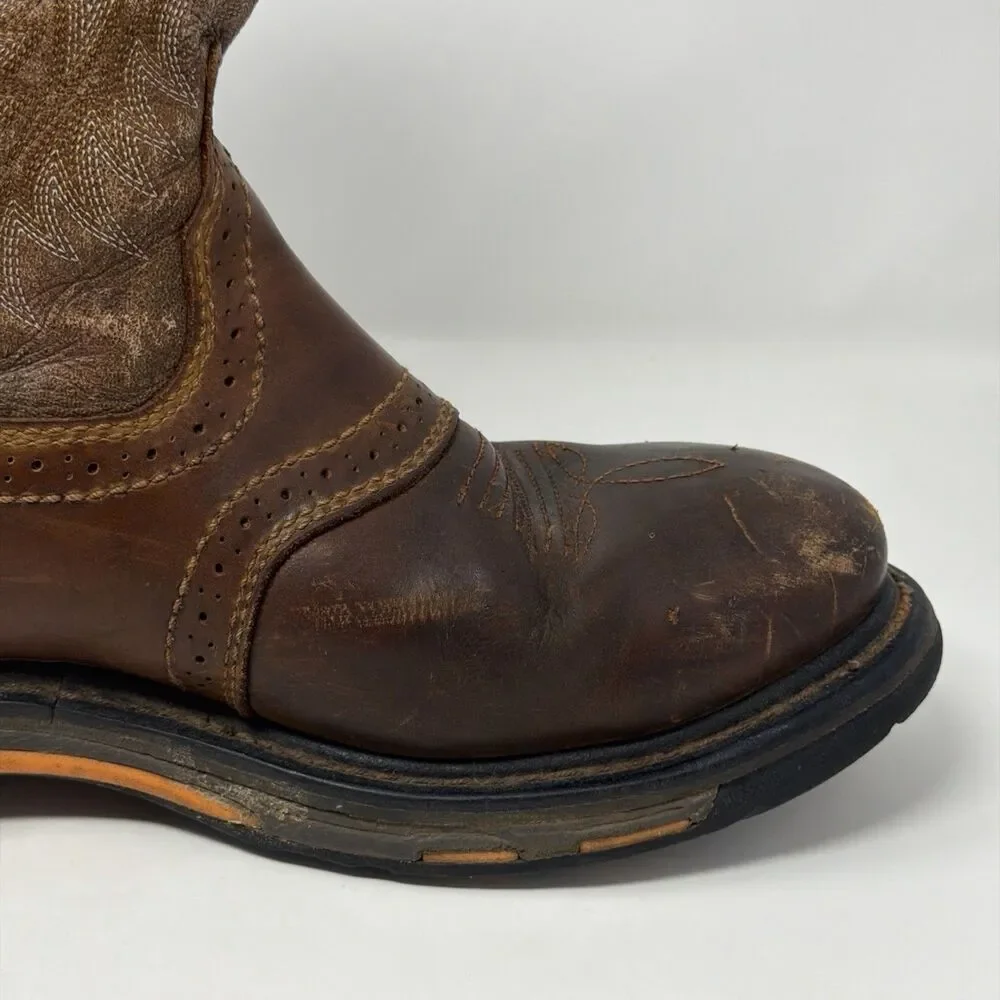 Ariat WorkHog Pull On Work Boots Men’s 8.5 EE Wide Brown Soft Toe 10008633